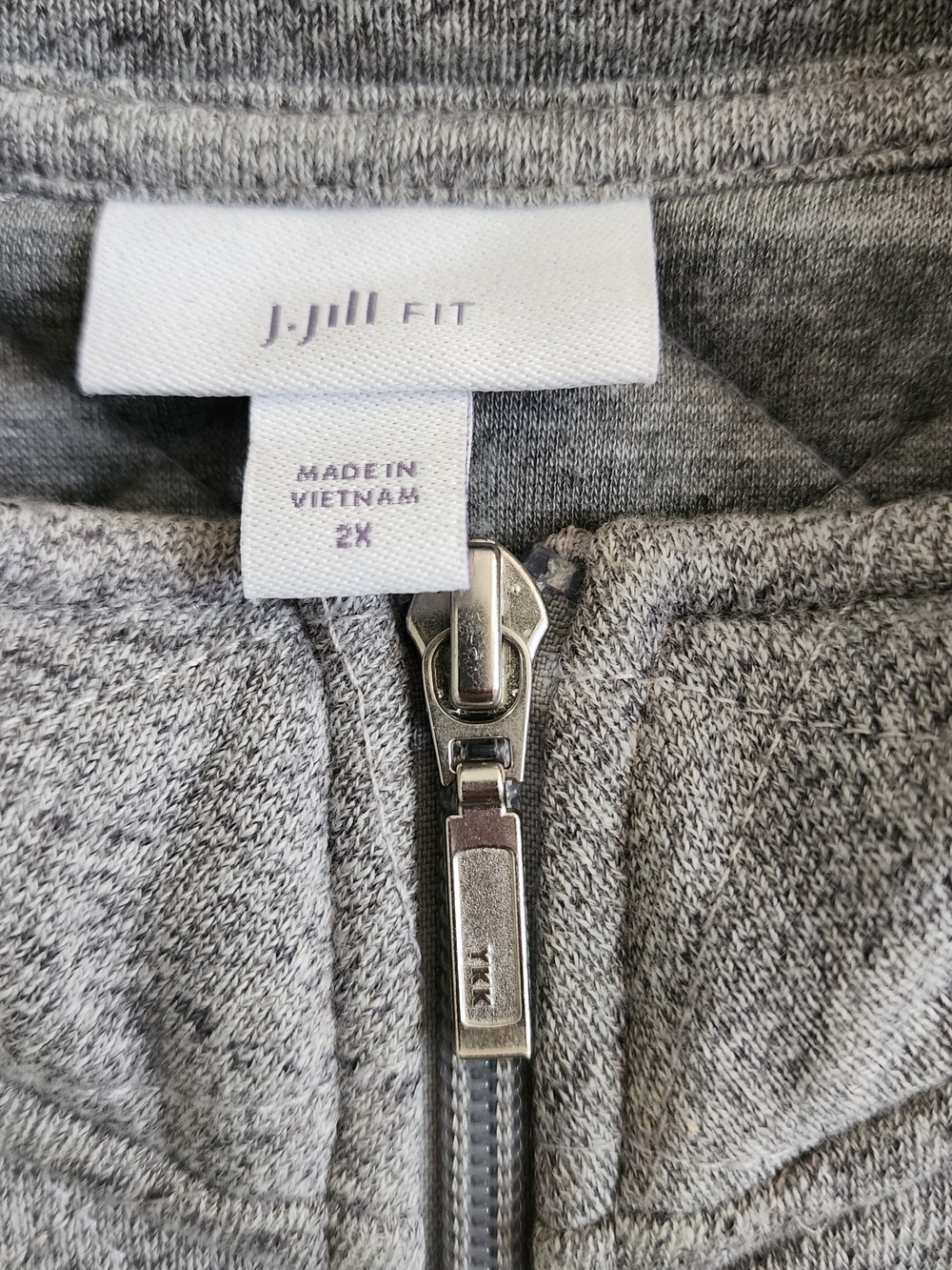 Gray Quilted Zip-Front Vest - Picture 2 of 8